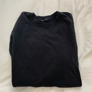 Zara BLACK CREWNECK SWEATER